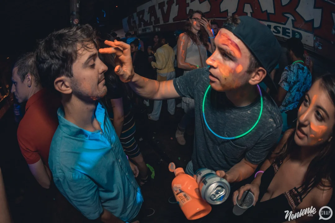Nonsense GLOW Dance Party. July 2018. We glowed. We got ridiculous. Kimber was the DJ. Photos by Fabeaux/Oh Snap.
