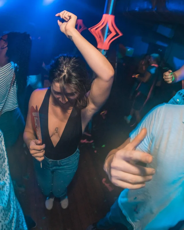 Nonsense GLOW Dance Party. July 2018. We glowed. We got ridiculous. Kimber was the DJ. Photos by Fabeaux/Oh Snap.