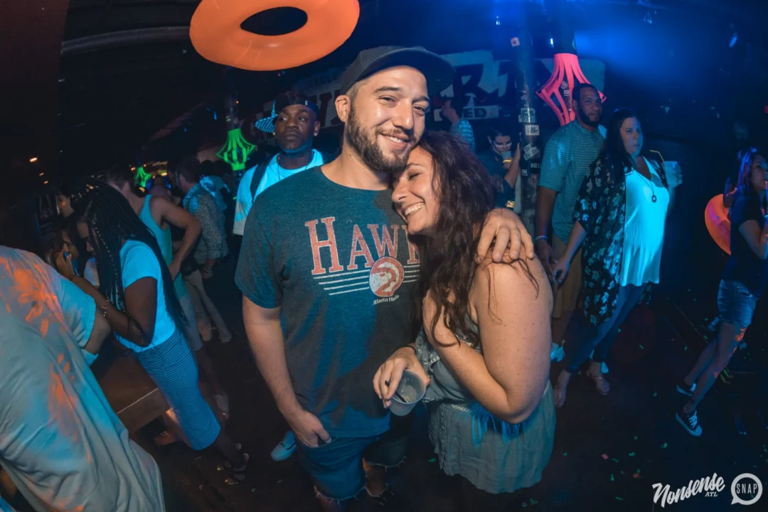Nonsense GLOW Dance Party. July 2018. We glowed. We got ridiculous. Kimber was the DJ. Photos by Fabeaux/Oh Snap.