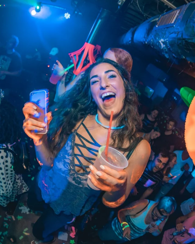 Nonsense GLOW Dance Party. July 2018. We glowed. We got ridiculous. Kimber was the DJ. Photos by Fabeaux/Oh Snap.