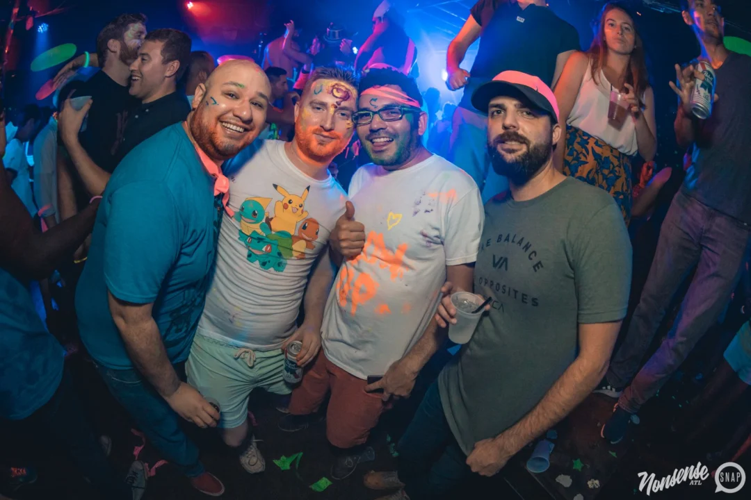 Nonsense GLOW Dance Party. July 2018. We glowed. We got ridiculous. Kimber was the DJ. Photos by Fabeaux/Oh Snap.