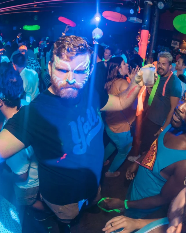 Nonsense GLOW Dance Party. July 2018. We glowed. We got ridiculous. Kimber was the DJ. Photos by Fabeaux/Oh Snap.