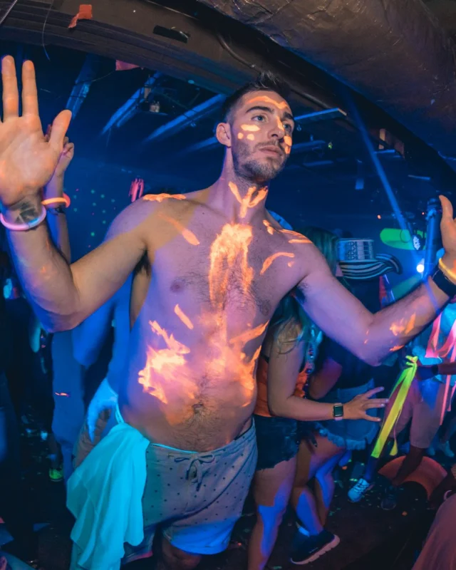 Nonsense GLOW Dance Party. July 2018. We glowed. We got ridiculous. Kimber was the DJ. Photos by Fabeaux/Oh Snap.