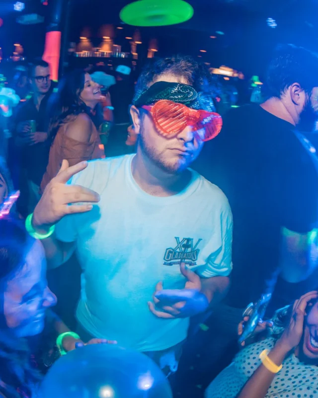 Nonsense GLOW Dance Party. July 2018. We glowed. We got ridiculous. Kimber was the DJ. Photos by Fabeaux/Oh Snap.