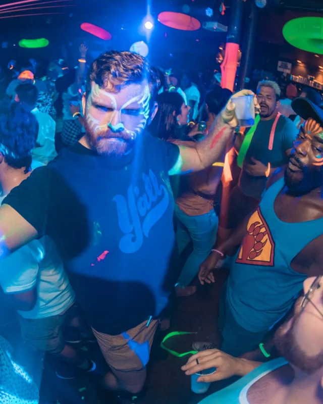 Nonsense GLOW Dance Party. July 2018. We glowed. We got ridiculous. Kimber was the DJ. Photos by Fabeaux/Oh Snap.
