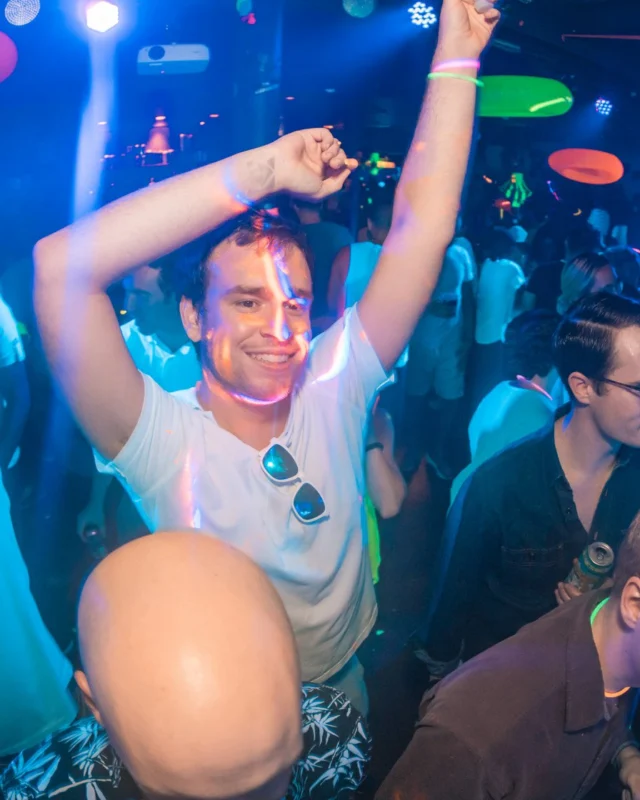 Nonsense GLOW Dance Party. July 2018. We glowed. We got ridiculous. Kimber was the DJ. Photos by Fabeaux/Oh Snap.