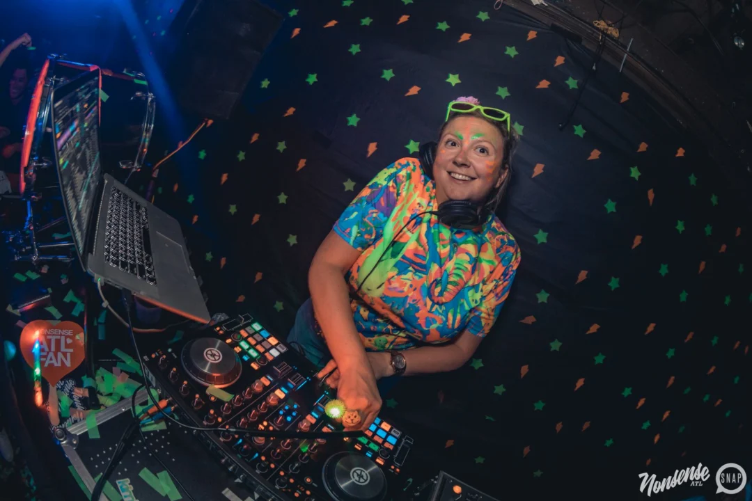 Nonsense GLOW Dance Party. July 2018. We glowed. We got ridiculous. Kimber was the DJ. Photos by Fabeaux/Oh Snap.