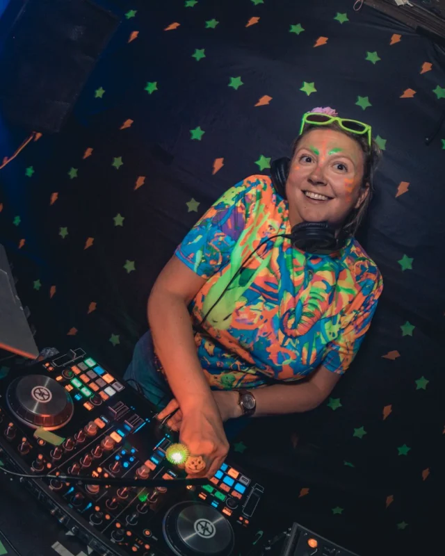 Nonsense GLOW Dance Party. July 2018. We glowed. We got ridiculous. Kimber was the DJ. Photos by Fabeaux/Oh Snap.