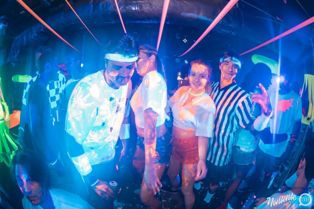 Nonsense GLOW Dance Party. July 2018. We glowed. We got ridiculous. Kimber was the DJ. Photos by Fabeaux/Oh Snap.
