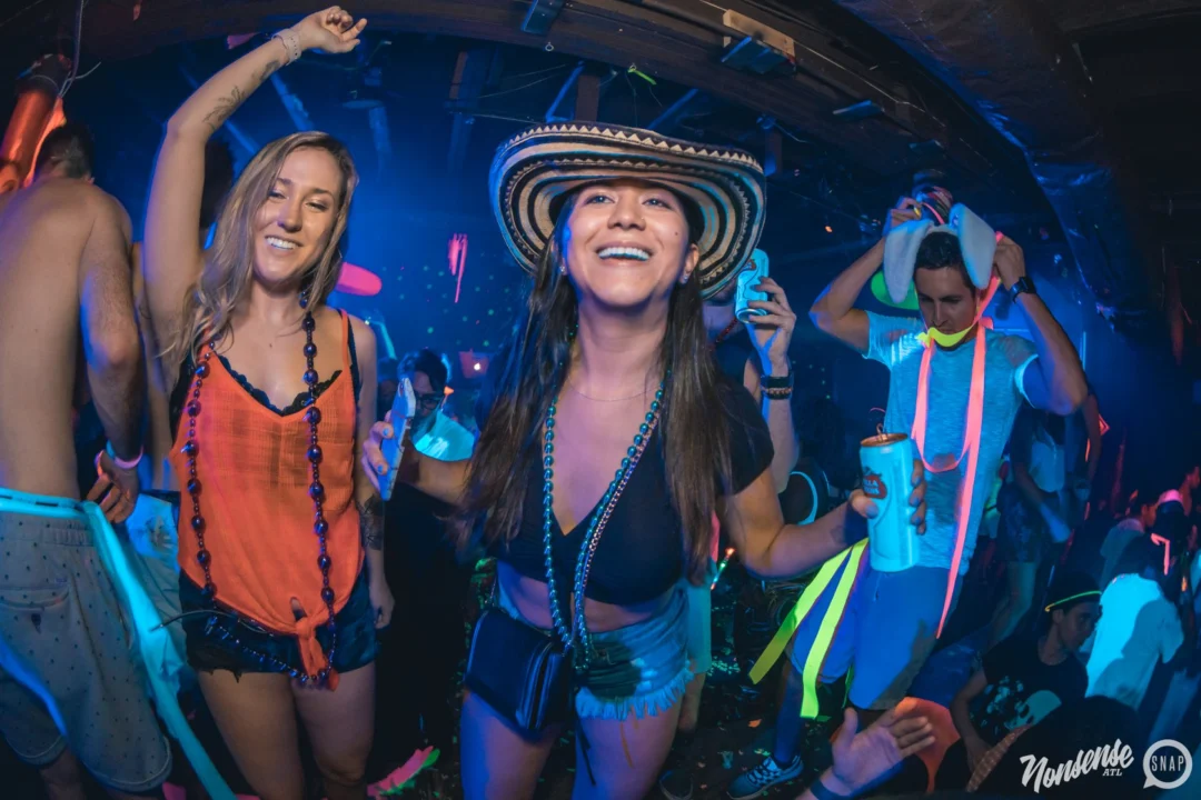 Nonsense GLOW Dance Party. July 2018. We glowed. We got ridiculous. Kimber was the DJ. Photos by Fabeaux/Oh Snap.
