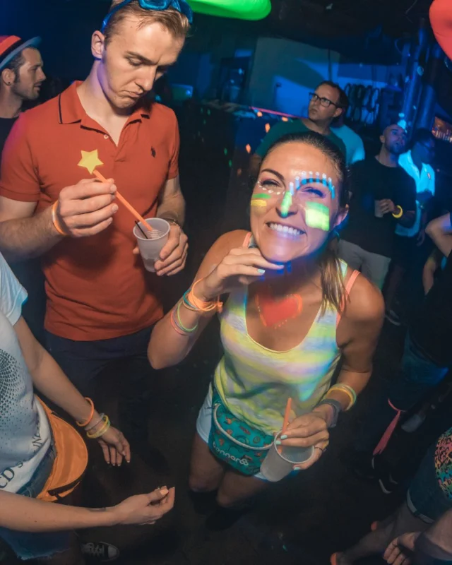 Nonsense GLOW Dance Party. July 2018. We glowed. We got ridiculous. Kimber was the DJ. Photos by Fabeaux/Oh Snap.