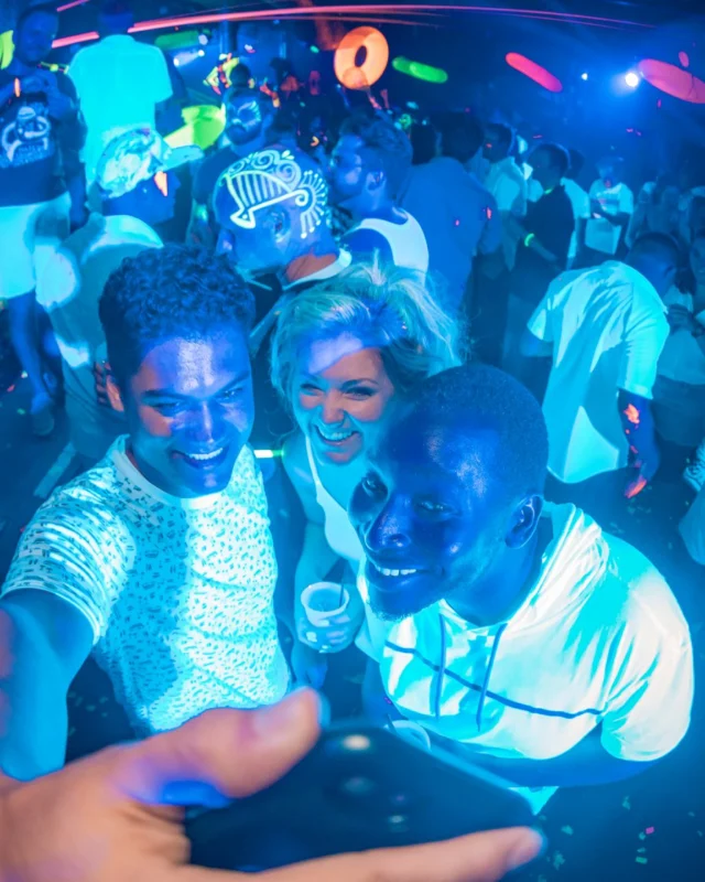Nonsense GLOW Dance Party. July 2018. We glowed. We got ridiculous. Kimber was the DJ. Photos by Fabeaux/Oh Snap.