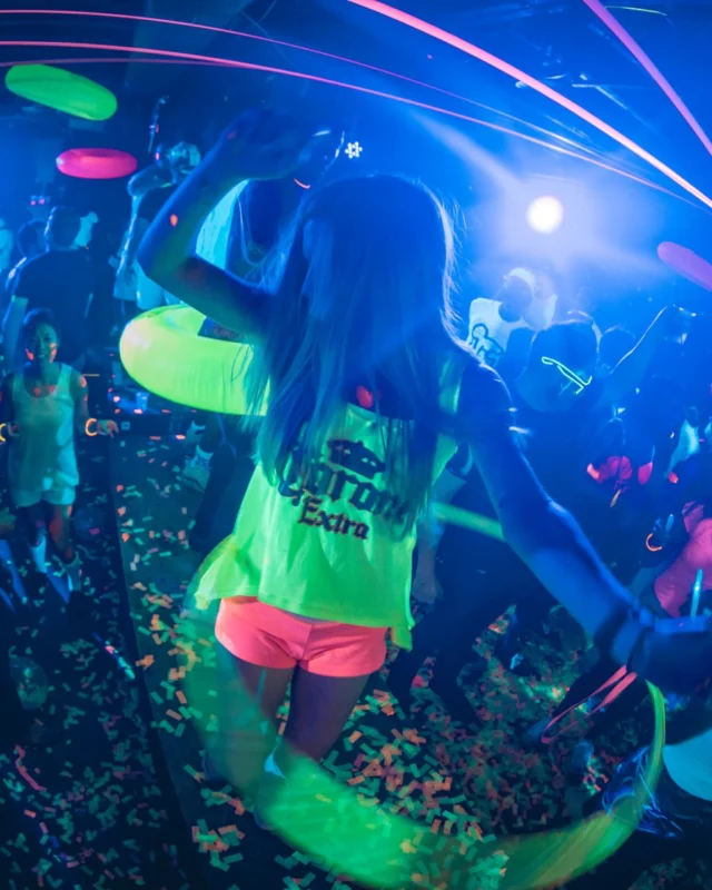 Nonsense GLOW Dance Party. July 2018. We glowed. We got ridiculous. Kimber was the DJ. Photos by Fabeaux/Oh Snap.