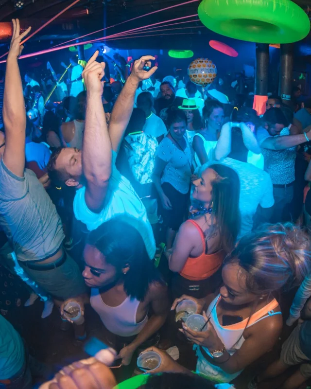 Nonsense GLOW Dance Party. July 2018. We glowed. We got ridiculous. Kimber was the DJ. Photos by Fabeaux/Oh Snap.