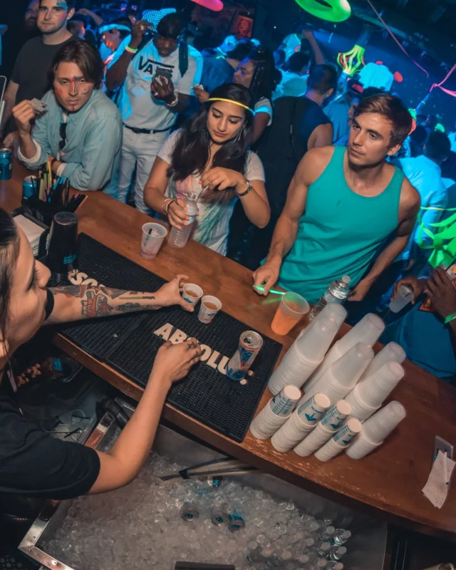 Nonsense GLOW Dance Party. July 2018. We glowed. We got ridiculous. Kimber was the DJ. Photos by Fabeaux/Oh Snap.