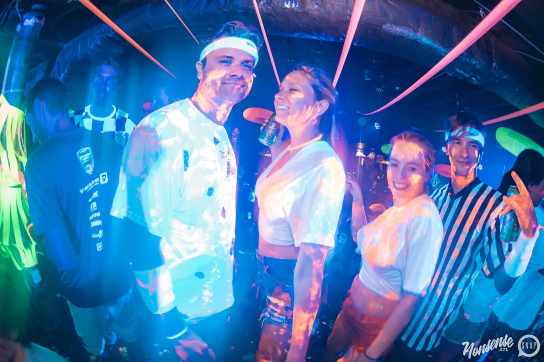Nonsense GLOW Dance Party. July 2018. We glowed. We got ridiculous. Kimber was the DJ. Photos by Fabeaux/Oh Snap.