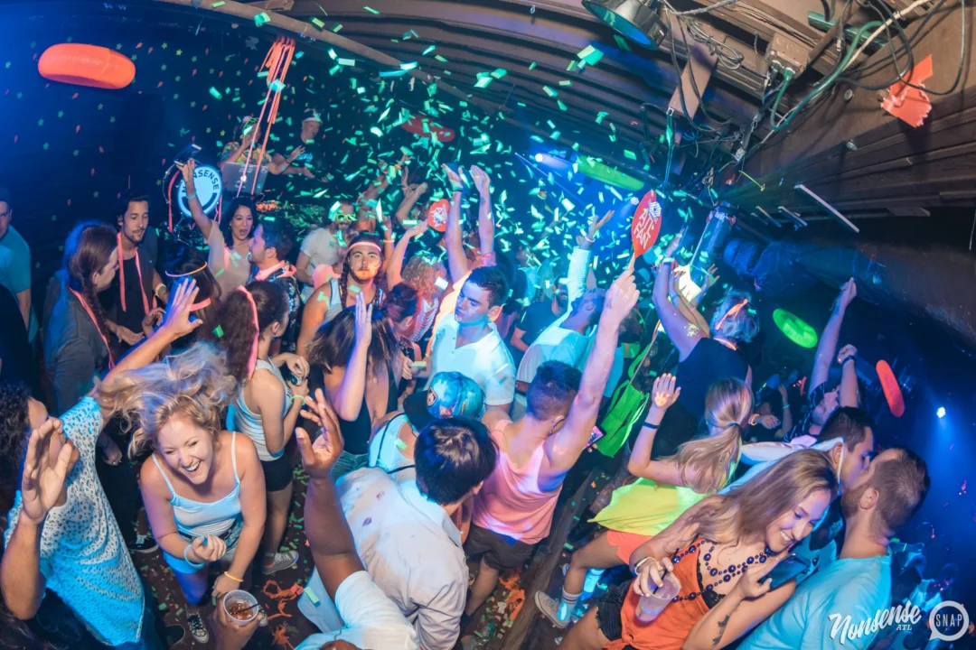 Nonsense GLOW Dance Party. July 2018. We glowed. We got ridiculous. Kimber was the DJ. Photos by Fabeaux/Oh Snap.