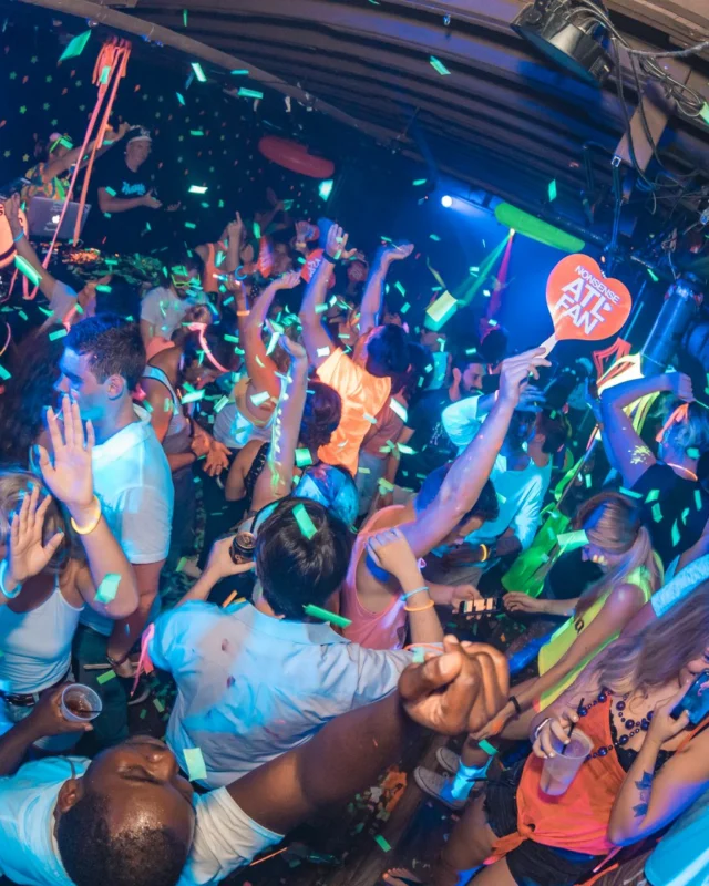 Nonsense GLOW Dance Party. July 2018. We glowed. We got ridiculous. Kimber was the DJ. Photos by Fabeaux/Oh Snap.