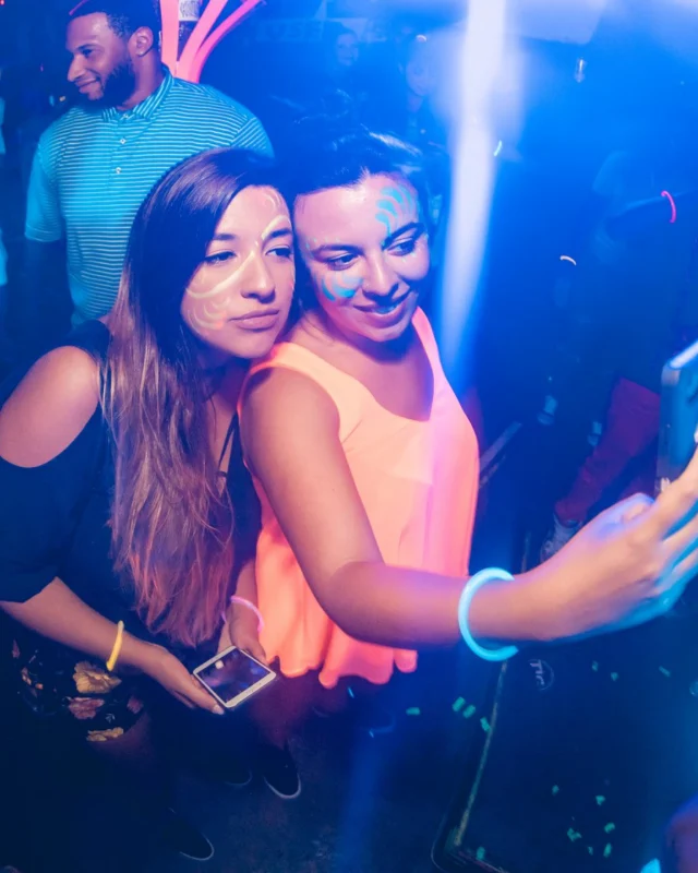 Nonsense GLOW Dance Party. July 2018. We glowed. We got ridiculous. Kimber was the DJ. Photos by Fabeaux/Oh Snap.