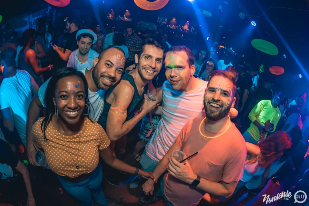 Nonsense GLOW Dance Party. July 2018. We glowed. We got ridiculous. Kimber was the DJ. Photos by Fabeaux/Oh Snap.