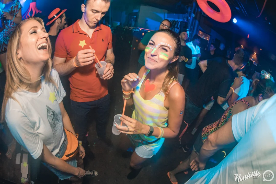 Nonsense GLOW Dance Party. July 2018. We glowed. We got ridiculous. Kimber was the DJ. Photos by Fabeaux/Oh Snap.