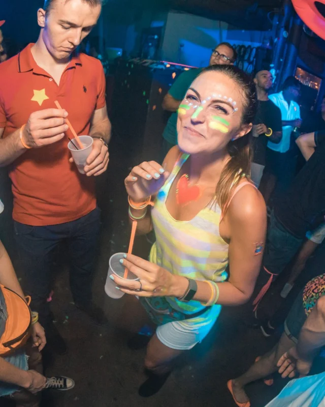 Nonsense GLOW Dance Party. July 2018. We glowed. We got ridiculous. Kimber was the DJ. Photos by Fabeaux/Oh Snap.