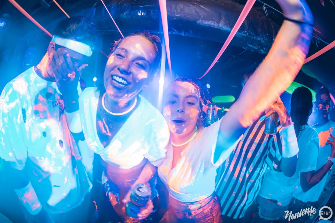 Nonsense GLOW Dance Party. July 2018. We glowed. We got ridiculous. Kimber was the DJ. Photos by Fabeaux/Oh Snap.