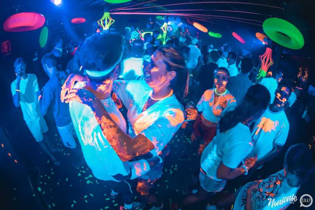 Nonsense GLOW Dance Party. July 2018. We glowed. We got ridiculous. Kimber was the DJ. Photos by Fabeaux/Oh Snap.