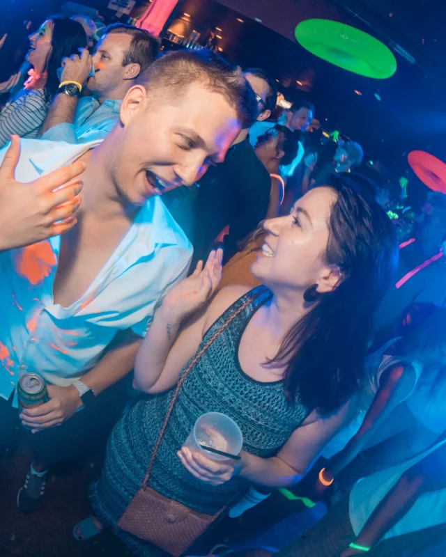 Nonsense GLOW Dance Party. July 2018. We glowed. We got ridiculous. Kimber was the DJ. Photos by Fabeaux/Oh Snap.