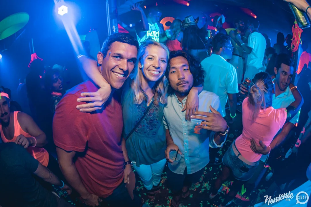 Nonsense GLOW Dance Party. July 2018. We glowed. We got ridiculous. Kimber was the DJ. Photos by Fabeaux/Oh Snap.