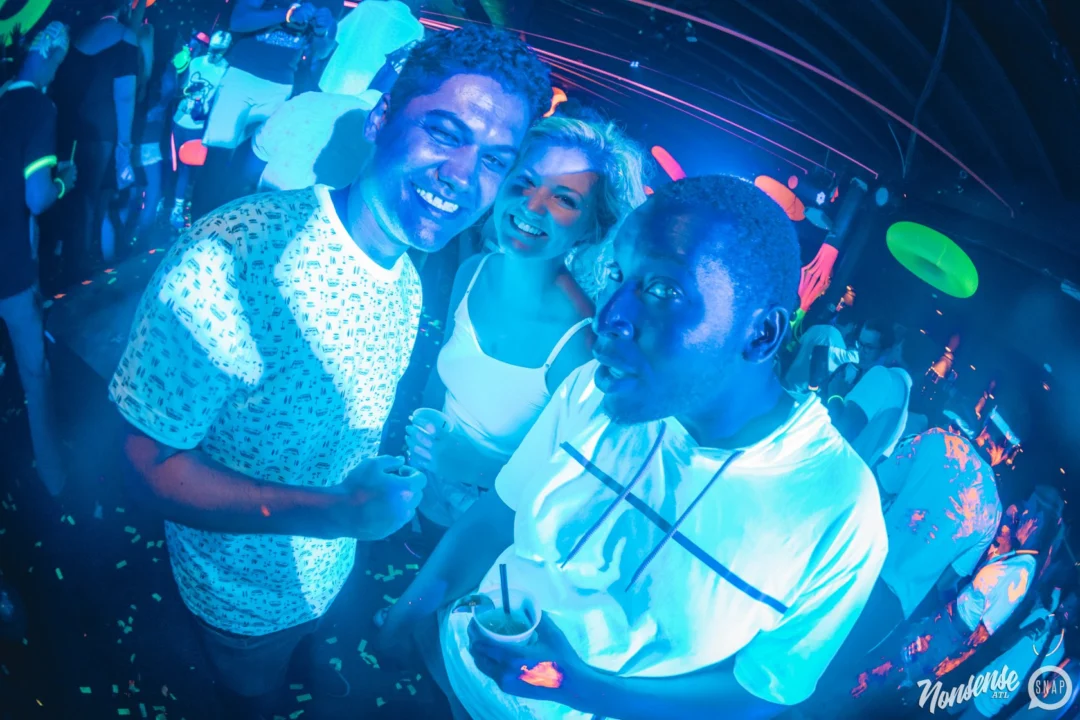 Nonsense GLOW Dance Party. July 2018. We glowed. We got ridiculous. Kimber was the DJ. Photos by Fabeaux/Oh Snap.