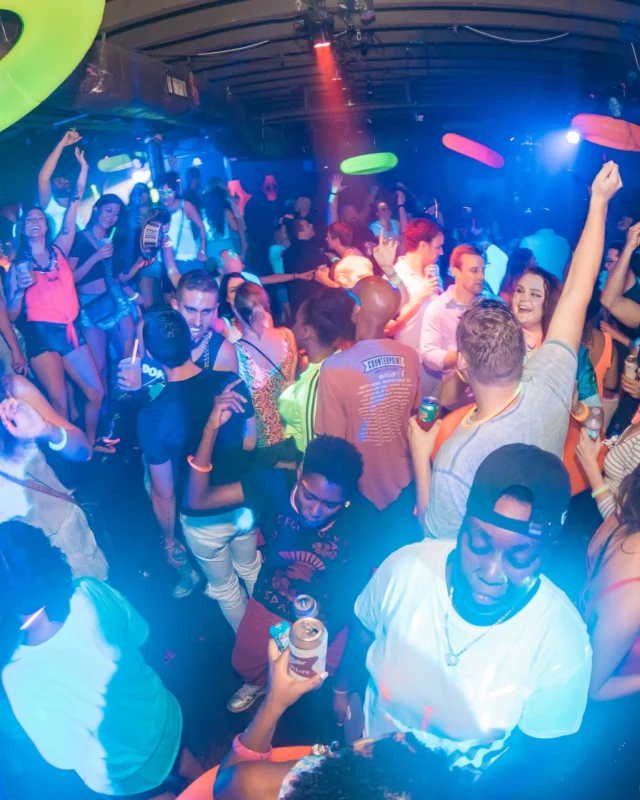 Nonsense GLOW Dance Party. July 2018. We glowed. We got ridiculous. Kimber was the DJ. Photos by Fabeaux/Oh Snap.