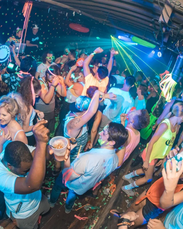 Nonsense GLOW Dance Party. July 2018. We glowed. We got ridiculous. Kimber was the DJ. Photos by Fabeaux/Oh Snap.