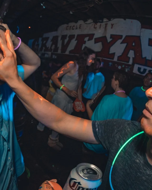 Nonsense GLOW Dance Party. July 2018. We glowed. We got ridiculous. Kimber was the DJ. Photos by Fabeaux/Oh Snap.