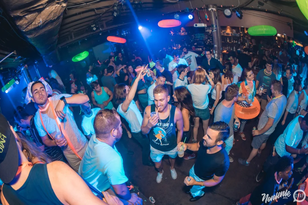 Nonsense GLOW Dance Party. July 2018. We glowed. We got ridiculous. Kimber was the DJ. Photos by Fabeaux/Oh Snap.