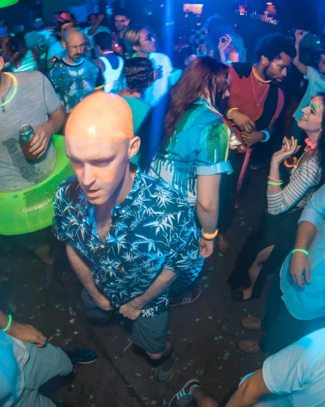 Nonsense GLOW Dance Party. July 2018. We glowed. We got ridiculous. Kimber was the DJ. Photos by Fabeaux/Oh Snap.