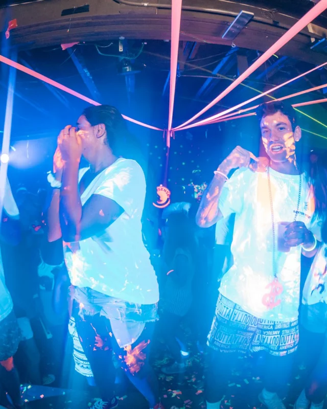 Nonsense GLOW Dance Party. July 2018. We glowed. We got ridiculous. Kimber was the DJ. Photos by Fabeaux/Oh Snap.
