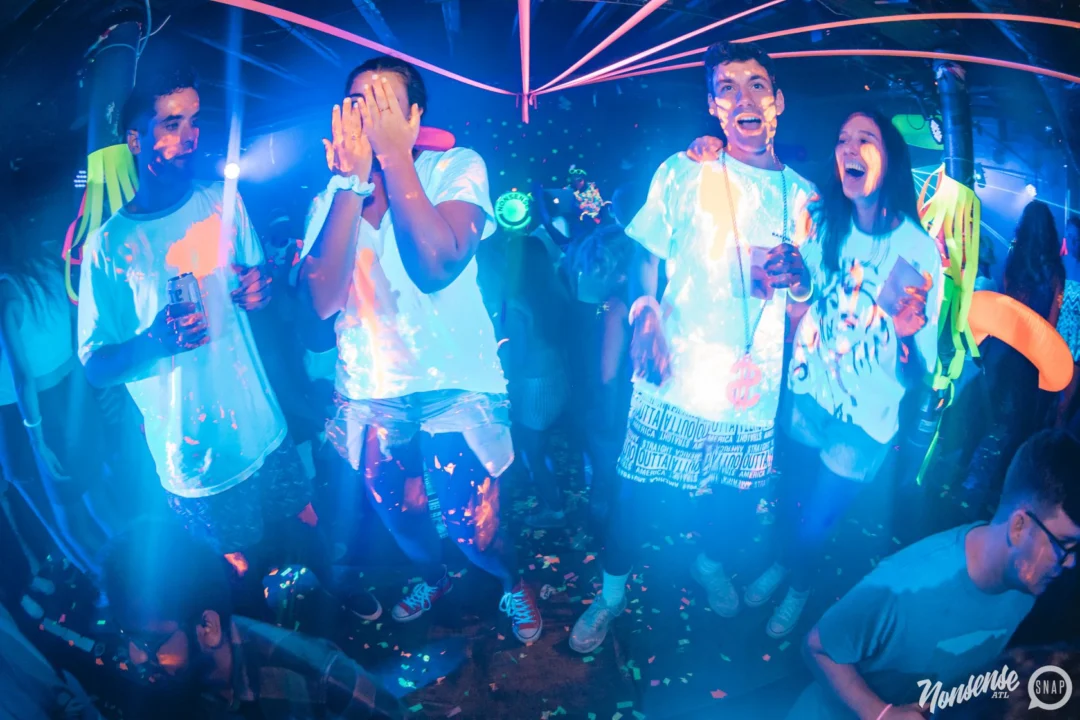 Nonsense GLOW Dance Party. July 2018. We glowed. We got ridiculous. Kimber was the DJ. Photos by Fabeaux/Oh Snap.