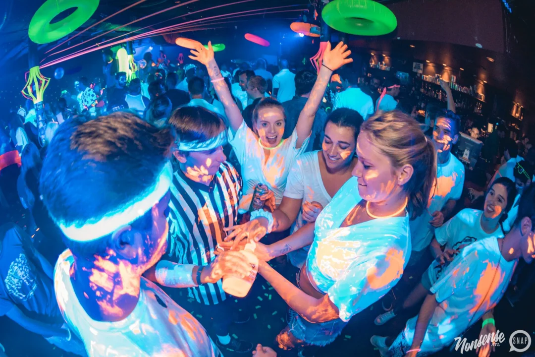 Nonsense GLOW Dance Party. July 2018. We glowed. We got ridiculous. Kimber was the DJ. Photos by Fabeaux/Oh Snap.