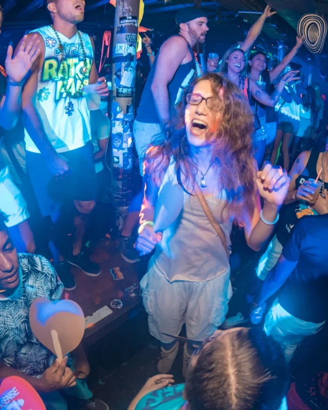 Nonsense GLOW Dance Party. July 2018. We glowed. We got ridiculous. Kimber was the DJ. Photos by Fabeaux/Oh Snap.