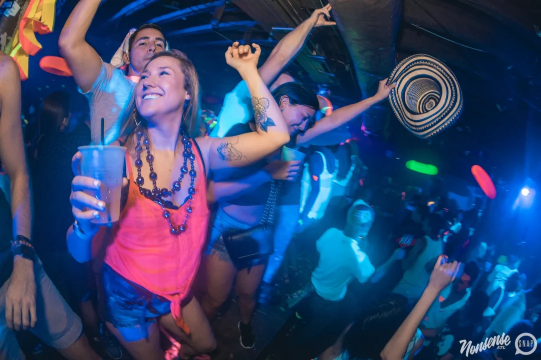 Nonsense GLOW Dance Party. July 2018. We glowed. We got ridiculous. Kimber was the DJ. Photos by Fabeaux/Oh Snap.