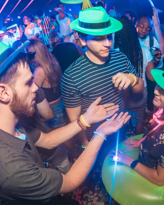Nonsense GLOW Dance Party. July 2018. We glowed. We got ridiculous. Kimber was the DJ. Photos by Fabeaux/Oh Snap.