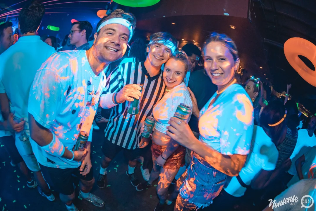 Nonsense GLOW Dance Party. July 2018. We glowed. We got ridiculous. Kimber was the DJ. Photos by Fabeaux/Oh Snap.