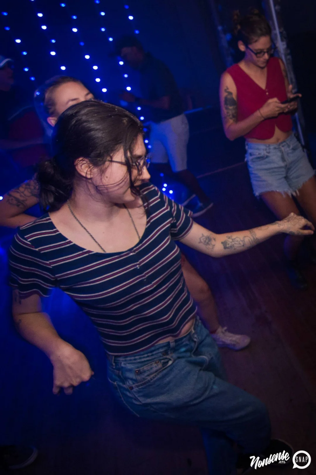 Nonsense Winter Wonderland - Aug 2018! The Basement, East Atlanta. It snowed inside. There were Arctic blasts. There was a Yeti. Kimber was the DJ. Nonsense Dance Party is the 3rd Friday of every month! Photography by Oh Snap!