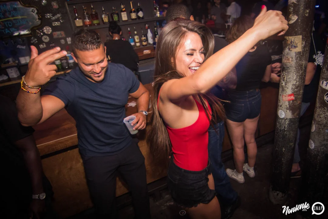 Nonsense Winter Wonderland - Aug 2018! The Basement, East Atlanta. It snowed inside. There were Arctic blasts. There was a Yeti. Kimber was the DJ. Nonsense Dance Party is the 3rd Friday of every month! Photography by Oh Snap!