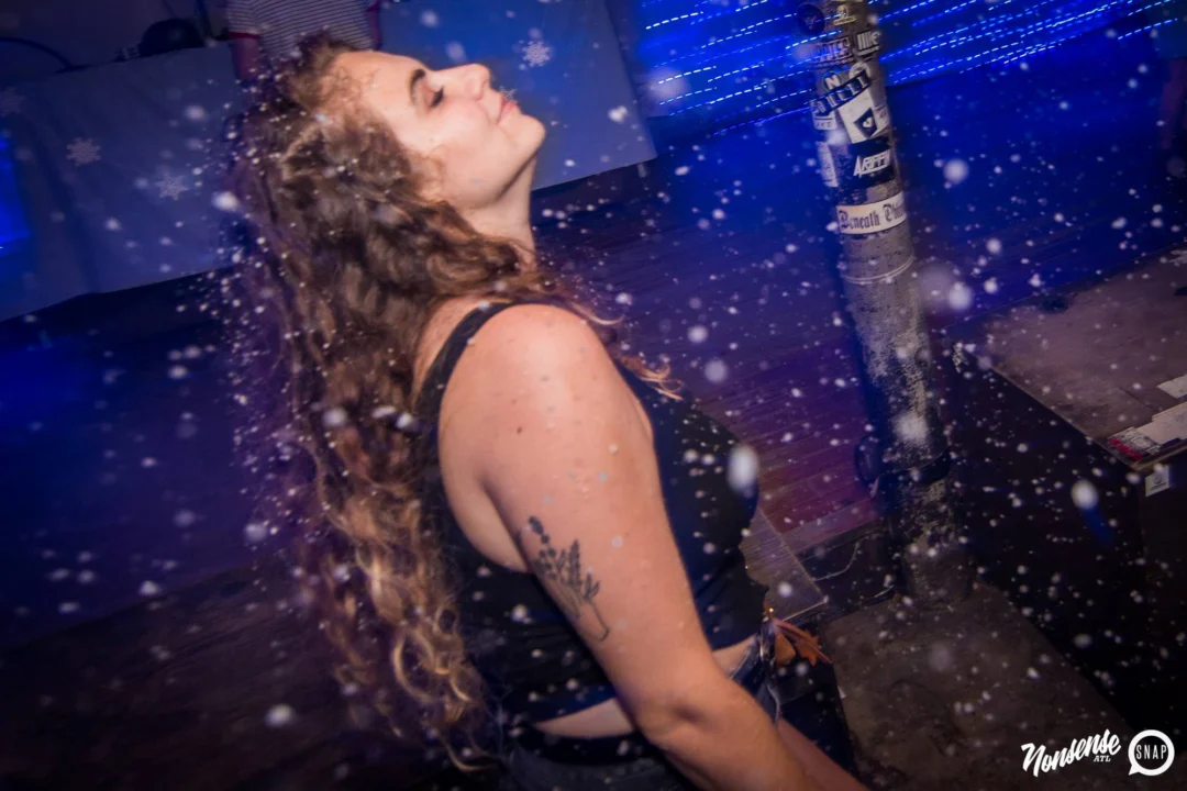 Nonsense Winter Wonderland - Aug 2018! The Basement, East Atlanta. It snowed inside. There were Arctic blasts. There was a Yeti. Kimber was the DJ. Nonsense Dance Party is the 3rd Friday of every month! Photography by Oh Snap!