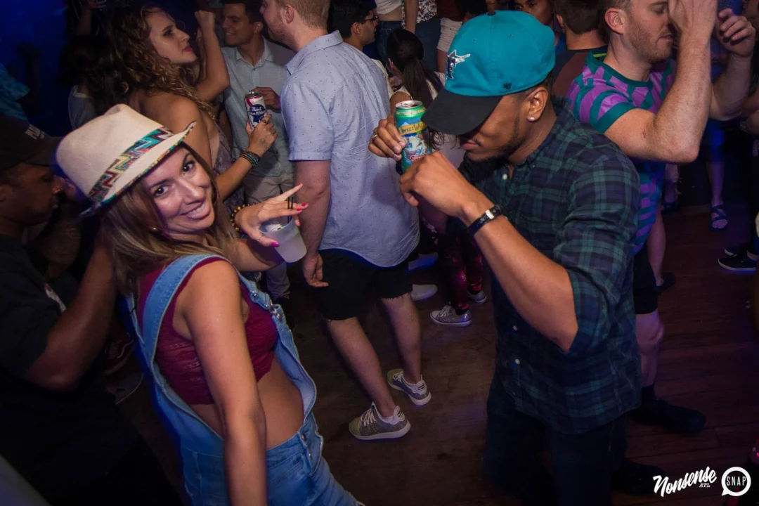 Nonsense Winter Wonderland - Aug 2018! The Basement, East Atlanta. It snowed inside. There were Arctic blasts. There was a Yeti. Kimber was the DJ. Nonsense Dance Party is the 3rd Friday of every month! Photography by Oh Snap!