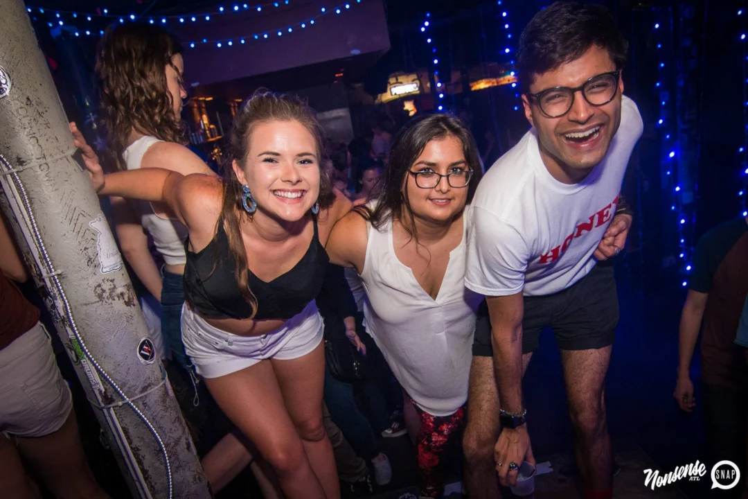 Nonsense Winter Wonderland - Aug 2018! The Basement, East Atlanta. It snowed inside. There were Arctic blasts. There was a Yeti. Kimber was the DJ. Nonsense Dance Party is the 3rd Friday of every month! Photography by Oh Snap!