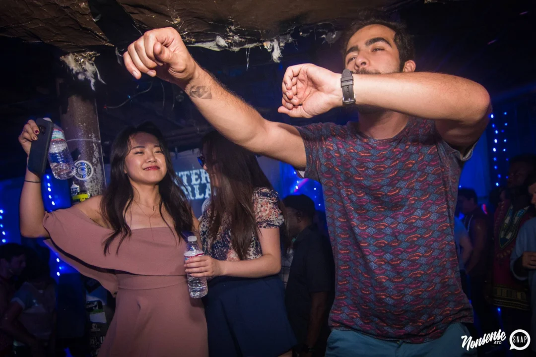 Nonsense Winter Wonderland - Aug 2018! The Basement, East Atlanta. It snowed inside. There were Arctic blasts. There was a Yeti. Kimber was the DJ. Nonsense Dance Party is the 3rd Friday of every month! Photography by Oh Snap!