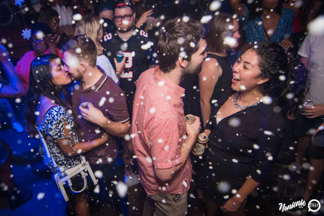 Nonsense Winter Wonderland - Aug 2018! The Basement, East Atlanta. It snowed inside. There were Arctic blasts. There was a Yeti. Kimber was the DJ. Nonsense Dance Party is the 3rd Friday of every month! Photography by Oh Snap!